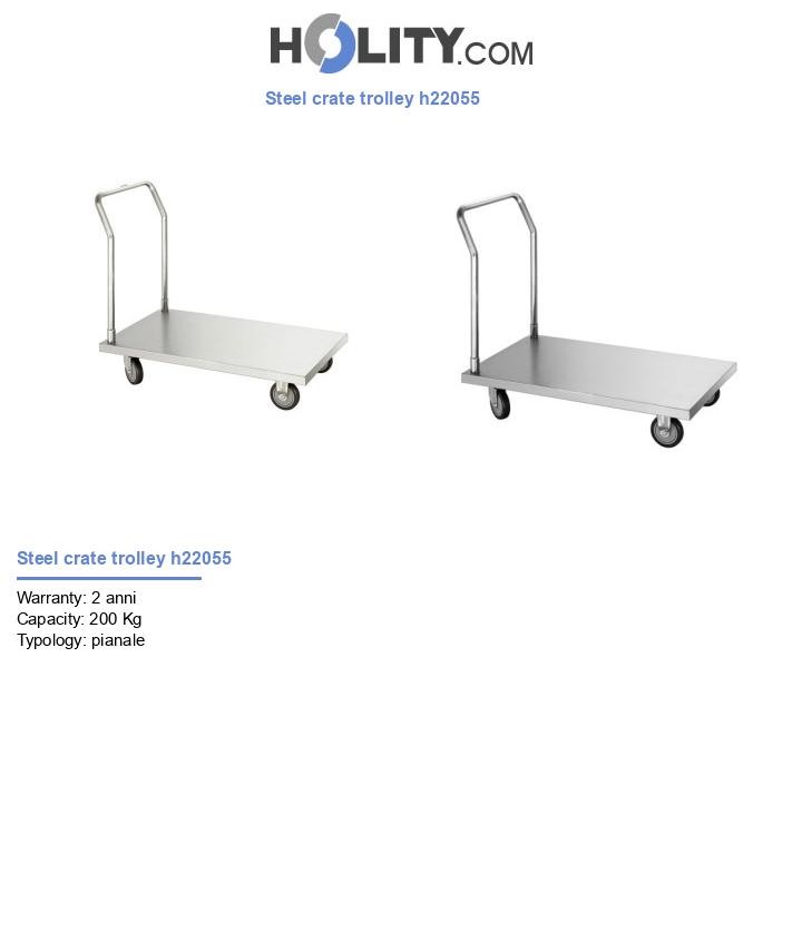 Steel crate trolley h22055