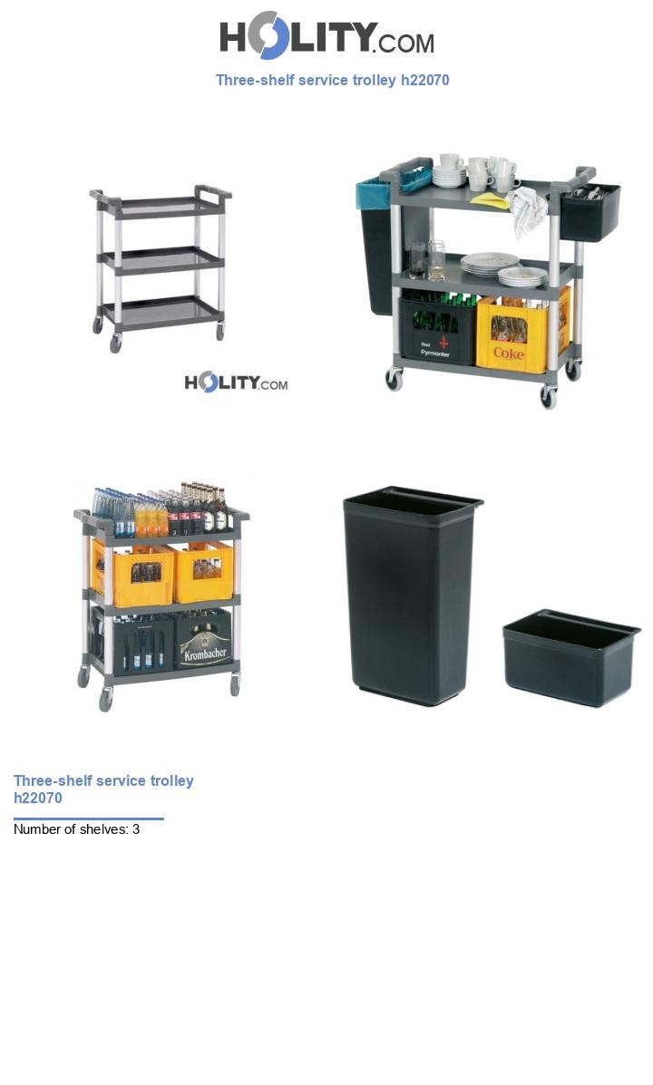 Three-shelf service trolley h22070