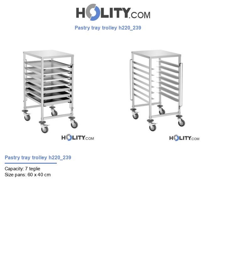 Pastry tray trolley h220_239