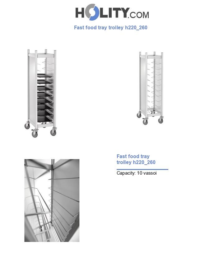 Fast food tray trolley h220_260