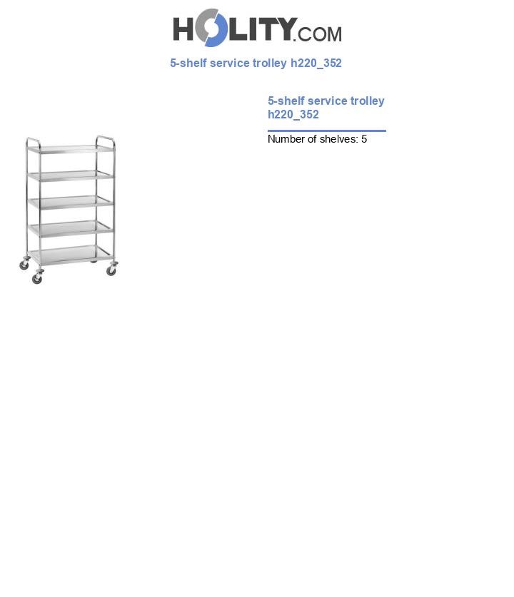 5-shelf service trolley h220_352