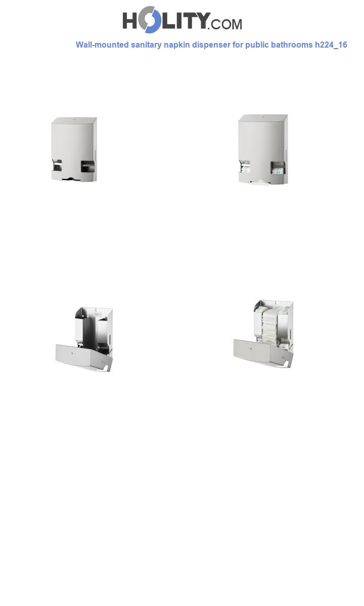 Wall-mounted sanitary napkin dispenser for public bathrooms h224_16