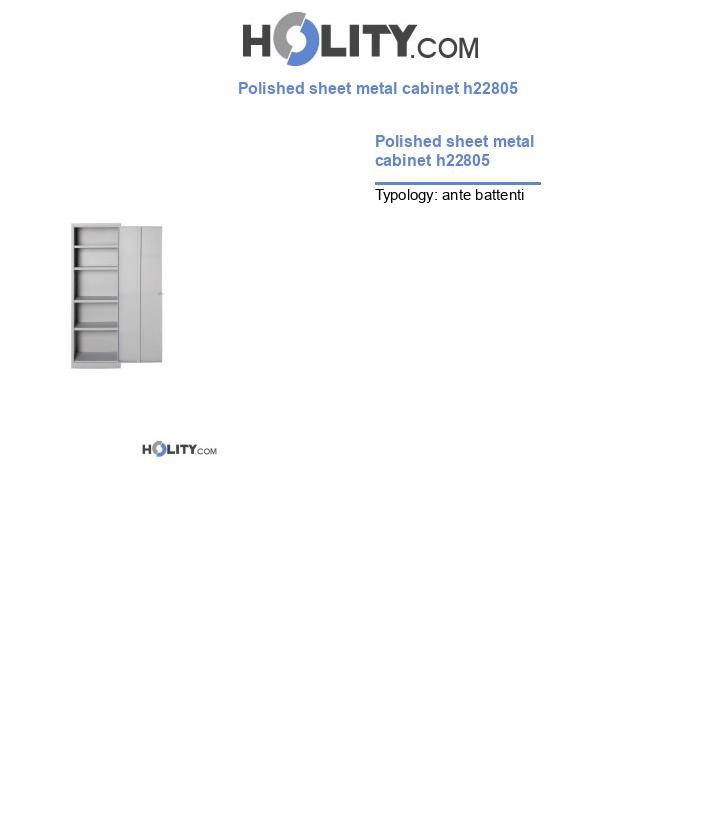 Polished sheet metal cabinet h22805