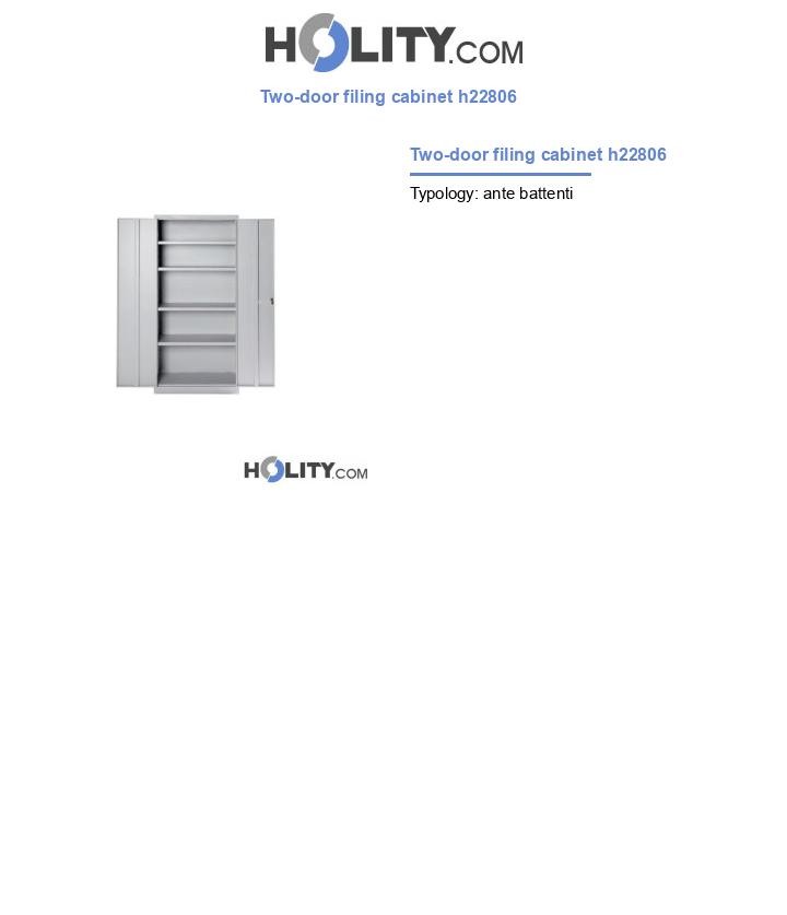 Two-door filing cabinet h22806