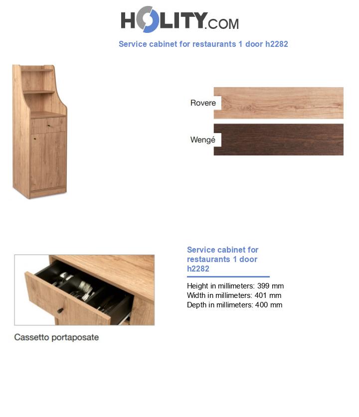 Service cabinet for restaurants 1 door h2282
