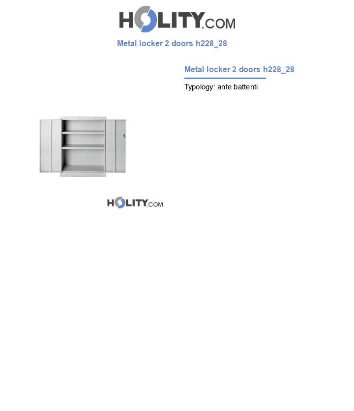 Metal locker 2 doors h228_28