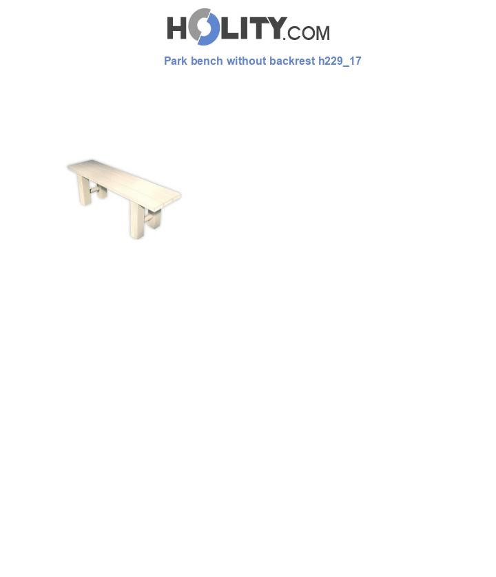 Park bench without backrest h229_17
