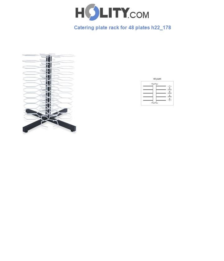 Catering plate rack for 48 plates h22_178