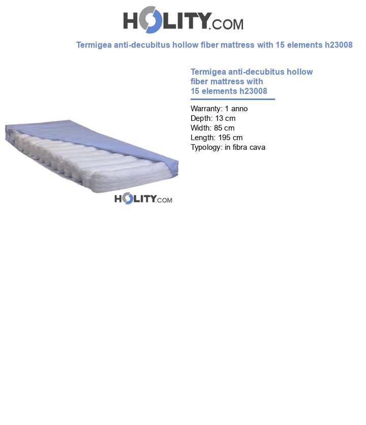 Termigea anti-decubitus hollow fiber mattress with 15 elements h23008