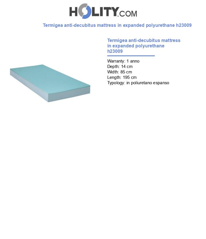 Termigea anti-decubitus mattress in expanded polyurethane h23009