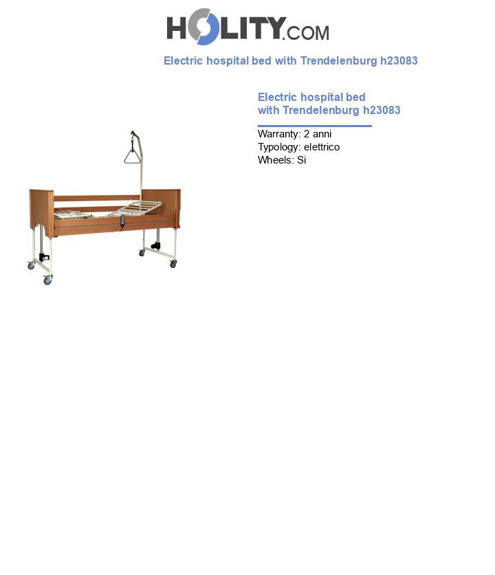 Electric hospital bed with Trendelenburg h23083