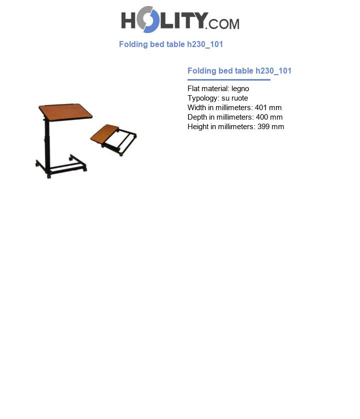 Folding bed table h230_101