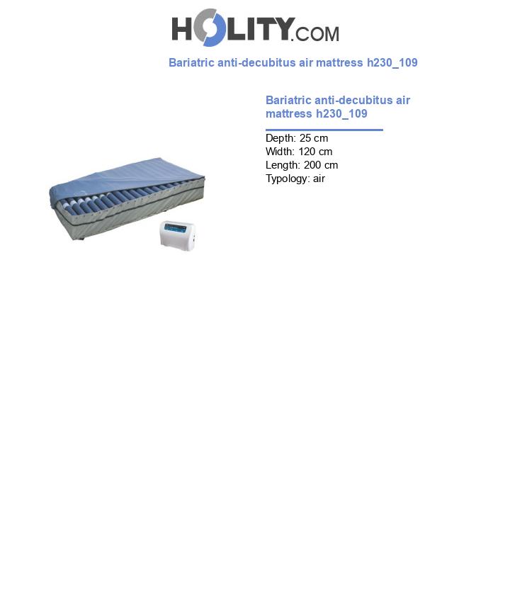 Bariatric anti-decubitus air mattress h230_109