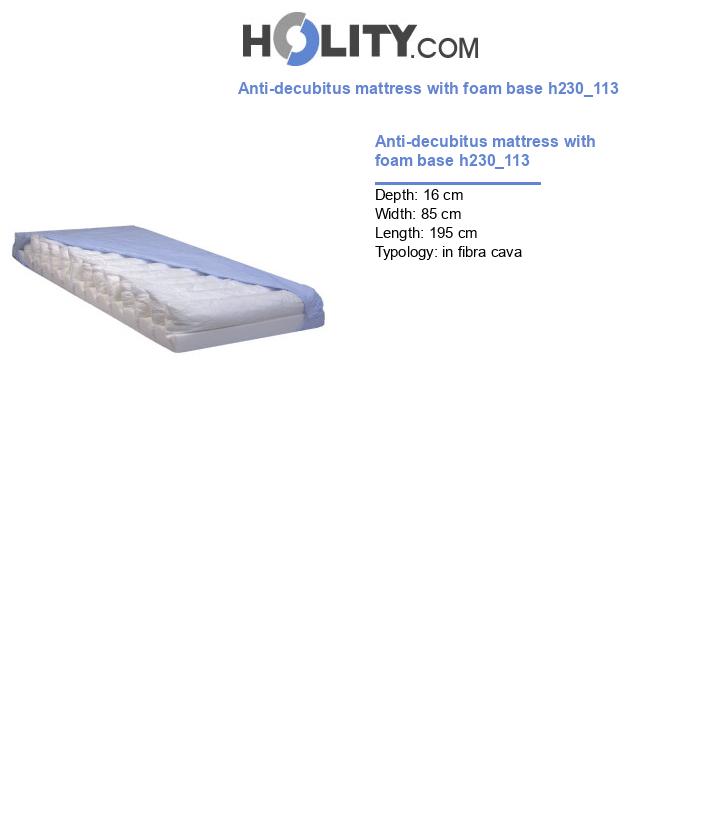 Anti-decubitus mattress with foam base h230_113