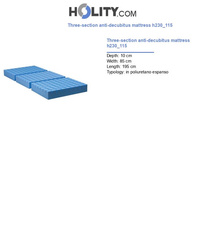 Three-section anti-decubitus mattress h230_115