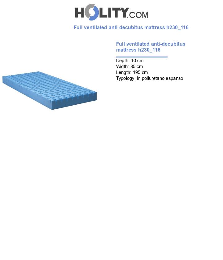 Full ventilated anti-decubitus mattress h230_116