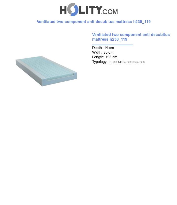 Ventilated two-component anti-decubitus mattress h230_119