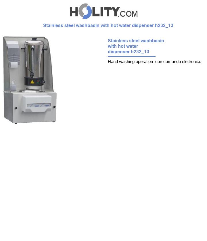 Stainless steel washbasin with hot water dispenser h232_13