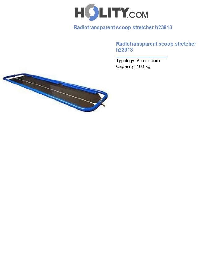Radiotransparent scoop stretcher h23913
