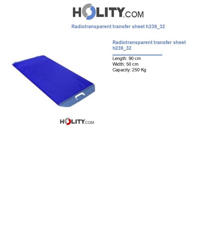 Radiotransparent transfer sheet h239_32