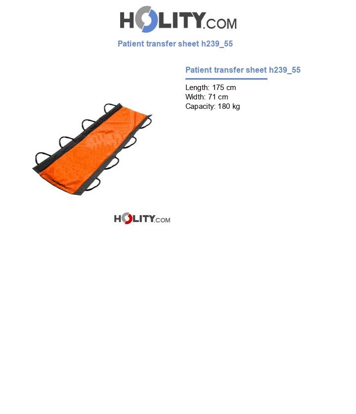 Patient transfer sheet h239_55