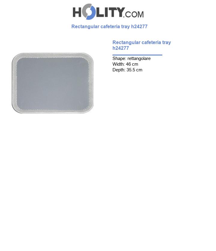 Rectangular cafeteria tray h24277