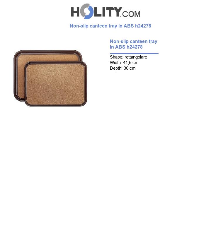 Non-slip canteen tray in ABS h24278