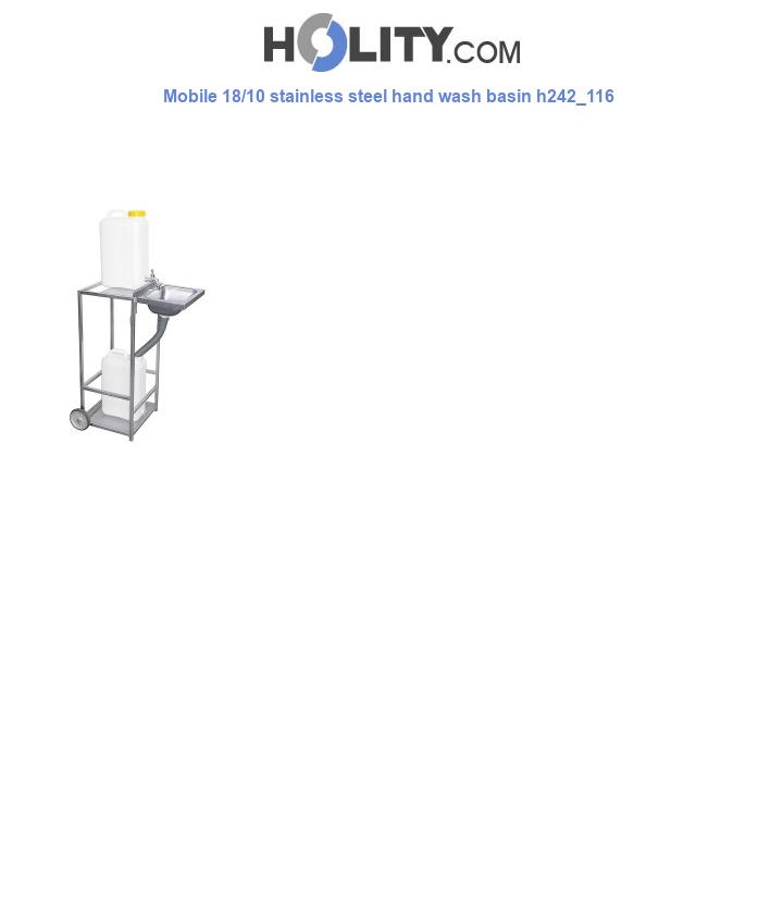 Mobile 18/10 stainless steel hand wash basin h242_116