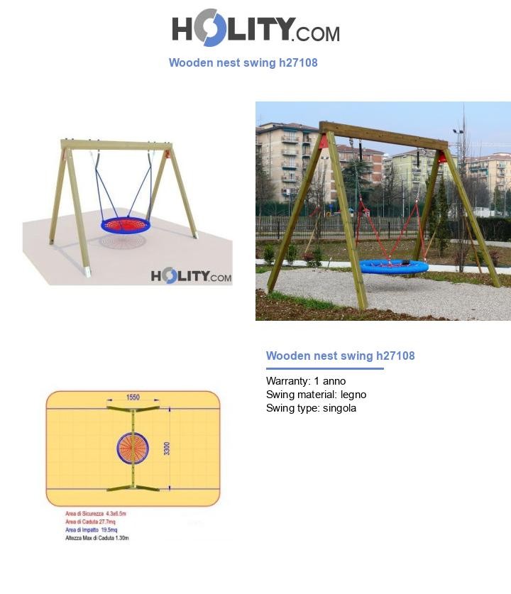 Wooden nest swing h27108