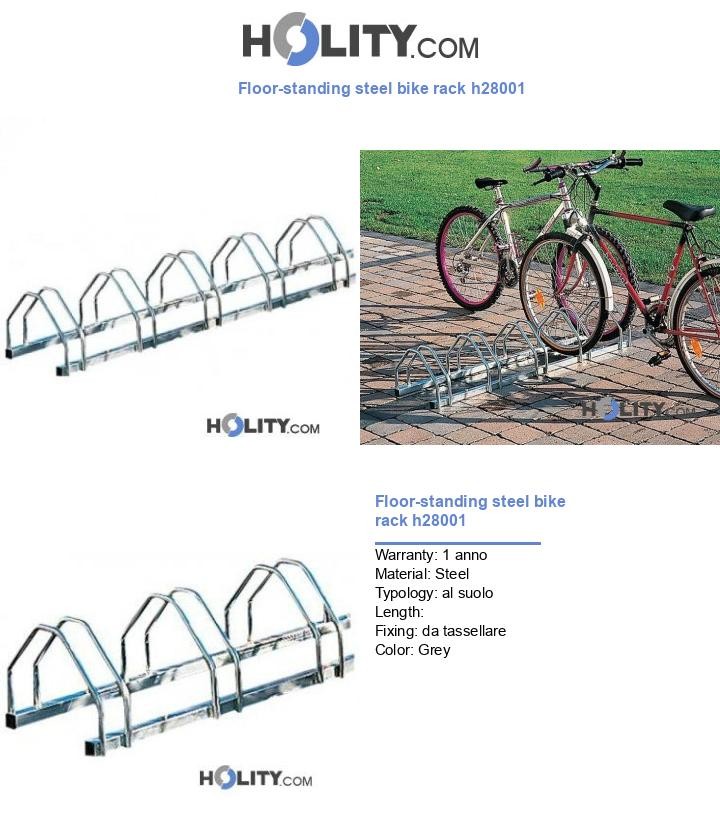 Floor-standing steel bike rack h28001