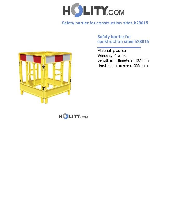 Safety barrier for construction sites h28015