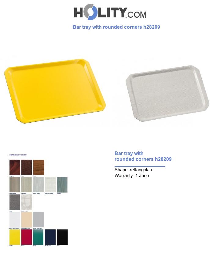 Bar tray with rounded corners h28209