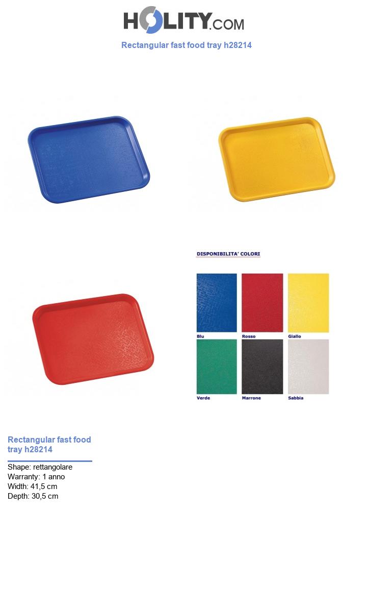 Rectangular fast food tray h28214