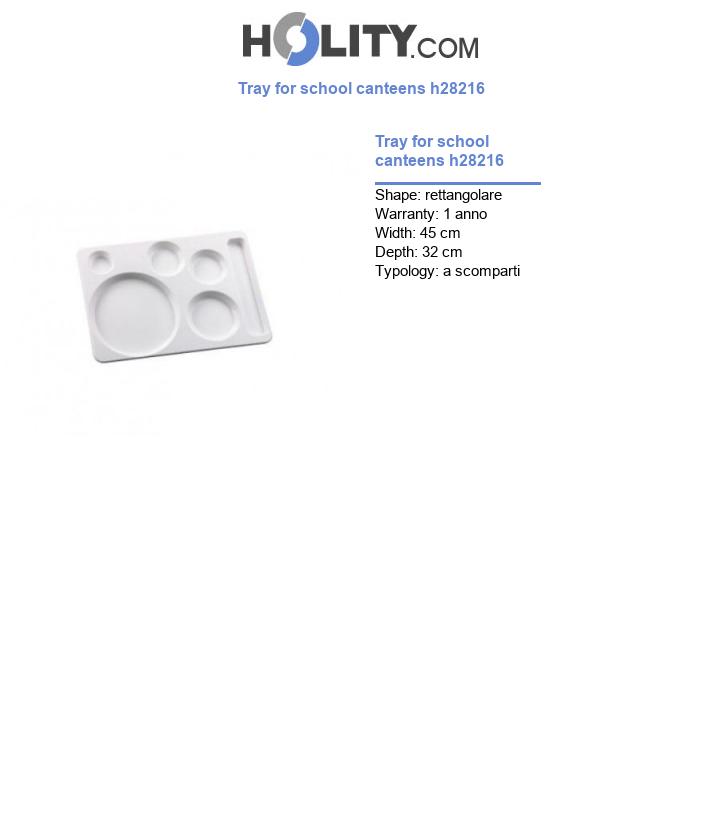 Tray for school canteens h28216
