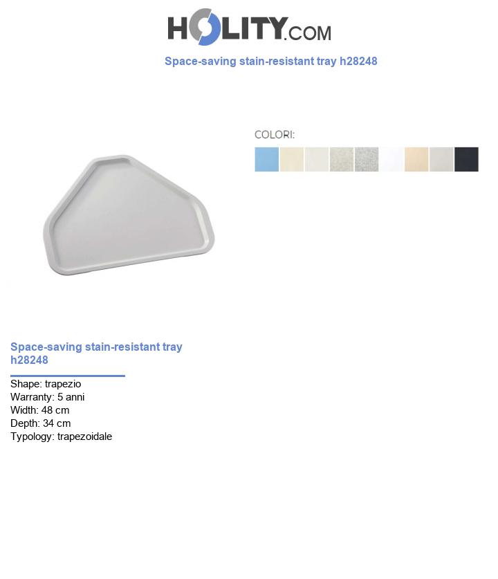 Space-saving stain-resistant tray h28248