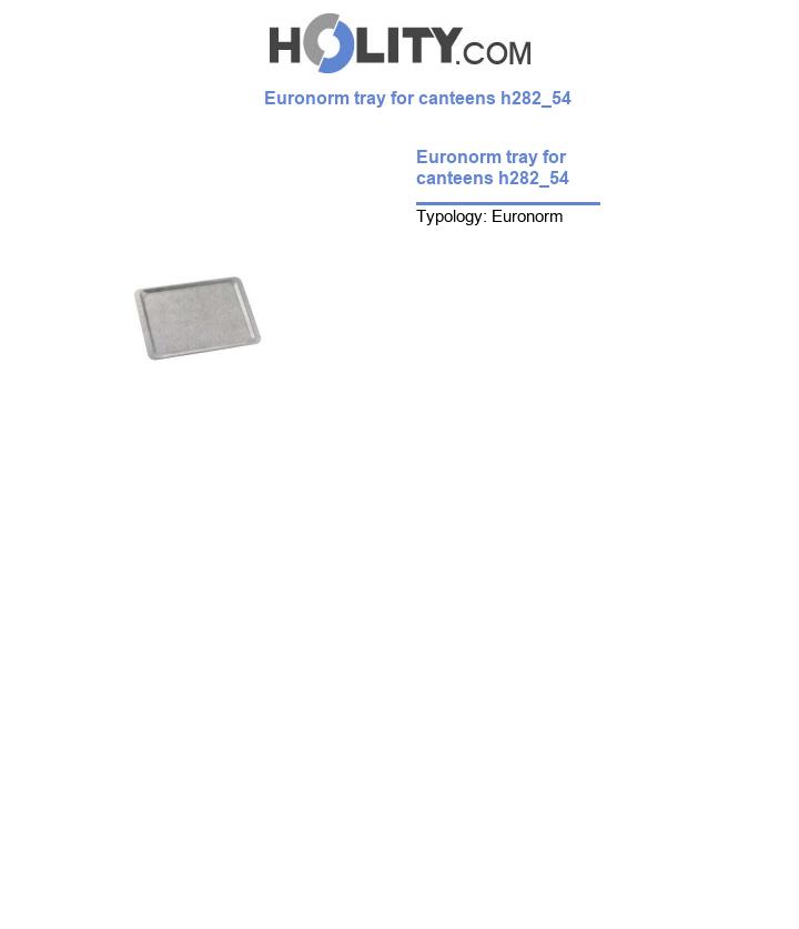 Euronorm tray for canteens h282_54