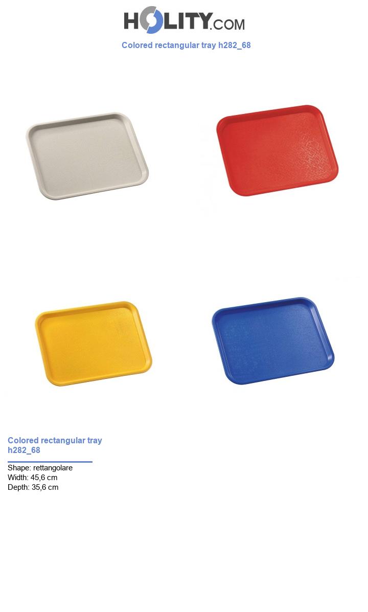 Colored rectangular tray h282_68