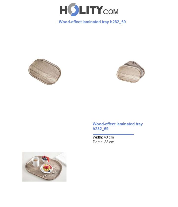 Wood-effect laminated tray h282_69