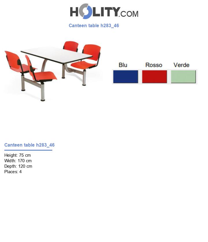 Canteen table h283_46