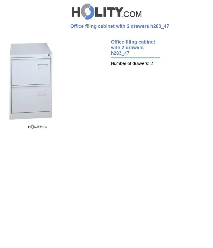 Office filing cabinet with 2 drawers h283_47