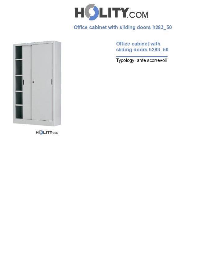 Office cabinet with sliding doors h283_50