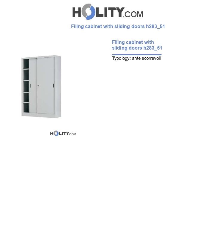 Filing cabinet with sliding doors h283_51