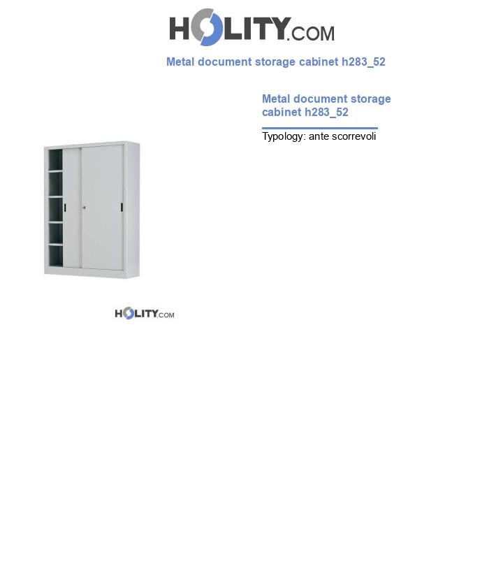 Metal document storage cabinet h283_52