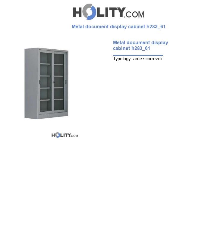 Metal document display cabinet h283_61