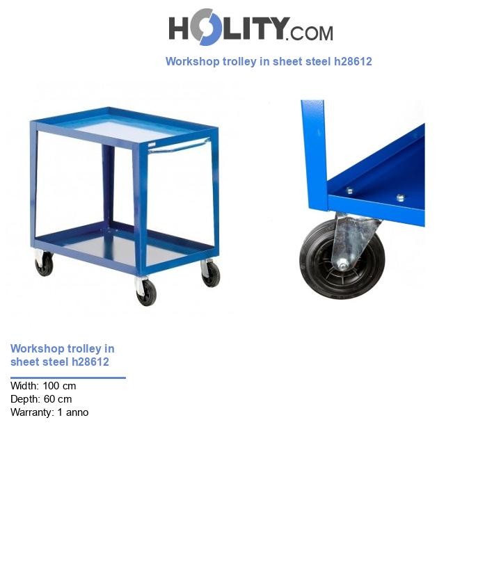 Workshop trolley in sheet steel h28612