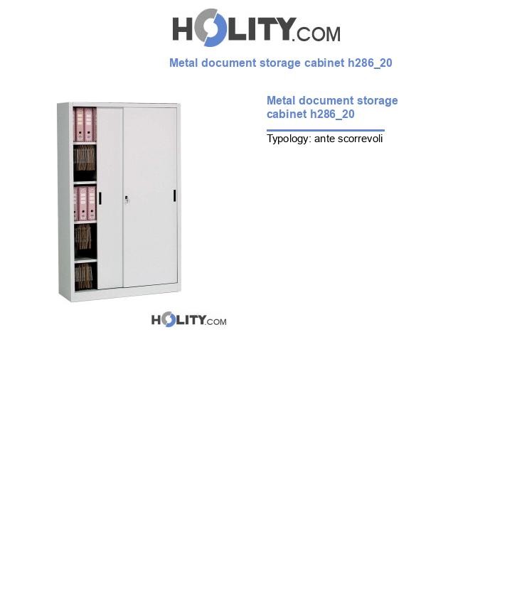 Metal document storage cabinet h286_20