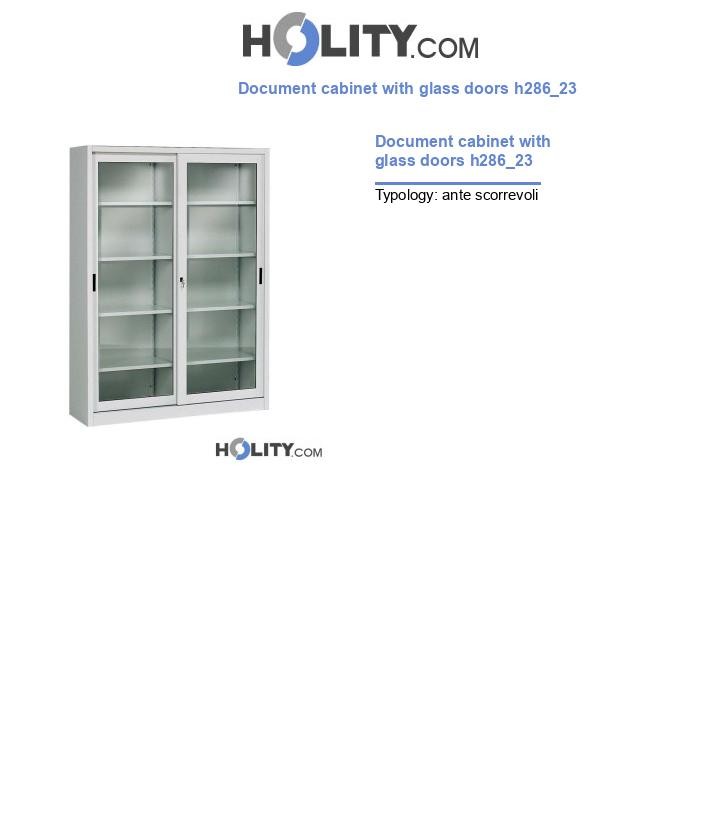 Document cabinet with glass doors h286_23