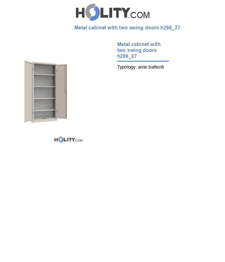 Metal cabinet with two swing doors h286_27