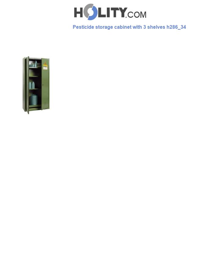Pesticide storage cabinet with 3 shelves h286_34