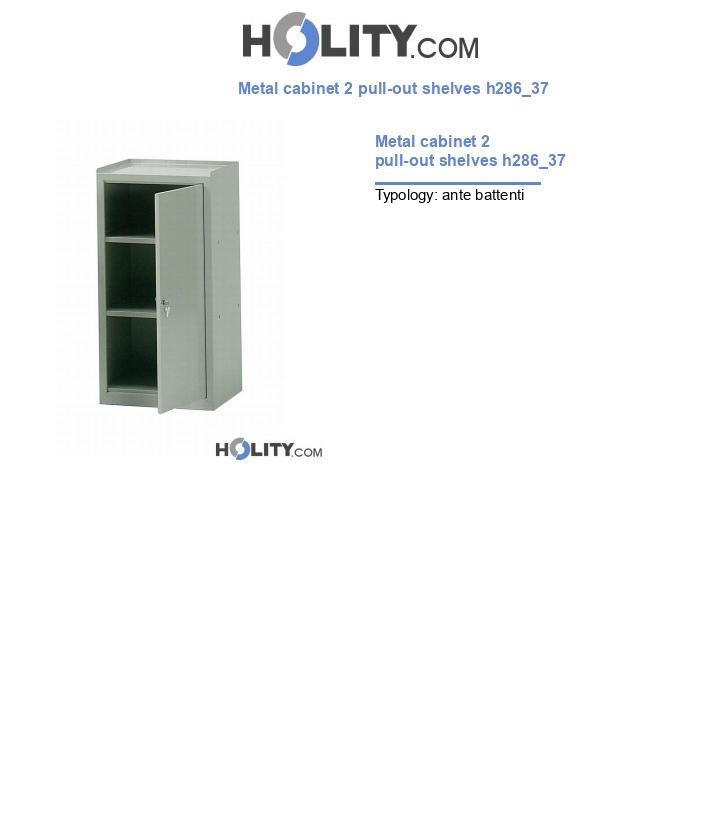 Metal cabinet 2 pull-out shelves h286_37